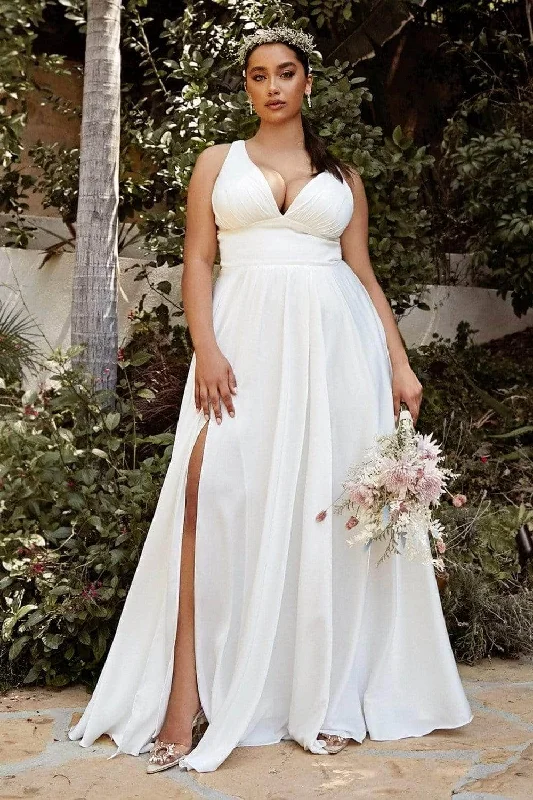 Trend Leading Collection Effortless Comfort Ladivine Bridal - 7469WW Plus Size Empire Wedding Dress