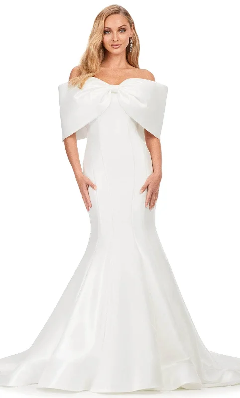 Ride The Style Wave Elegant Attire Ashley Lauren 11380 - Bow Motif Bridal Dress