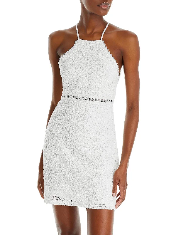 Vintage-Inspired Style Offers Exquisite Craftsmanship Womens Crochet Mini Dress