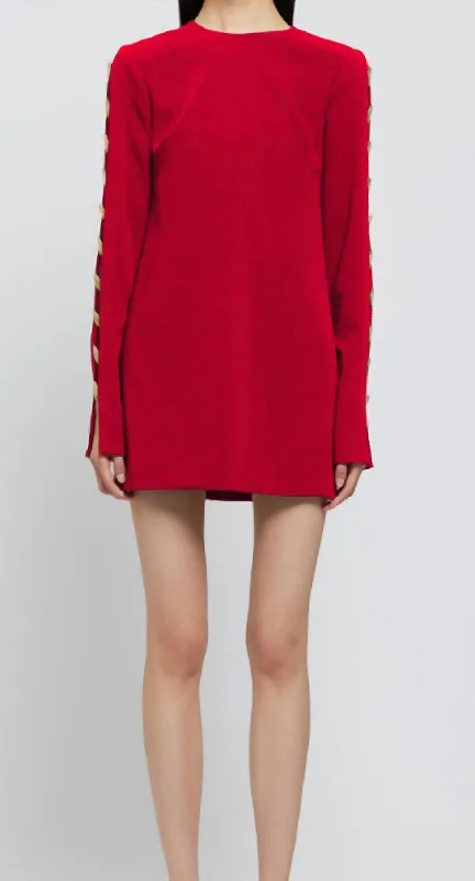 Flash Sale Starts Seasonal Trend Joisian Mini Dress In Carmine