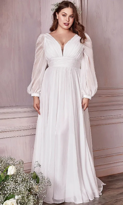 Chic & Cozy Collection Feminine Allure Cinderella Divine Bridal CD0192W - V-neck Bridal Gown