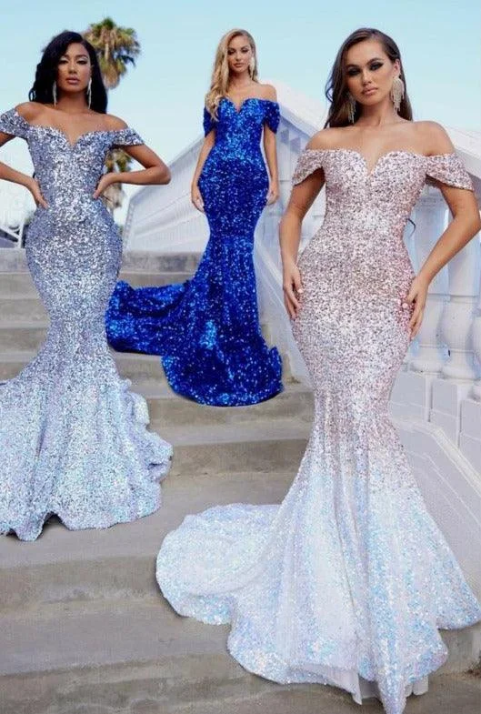 Massive Selection Sale Coastal Beach - Inspired Style Portia And Scarlett 22353 Long Formal Mermaid Gown