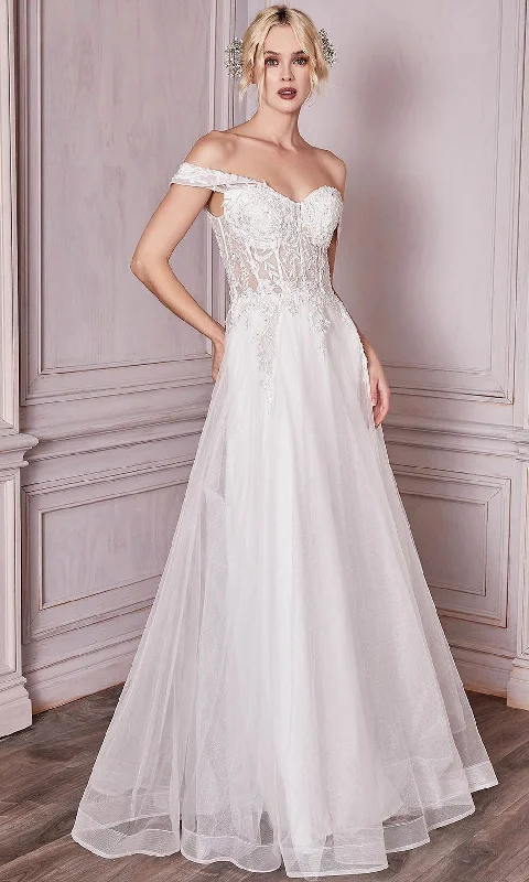 Latest Fashion Vintage Look Cinderella Divine Bridal CD961W - A-line Bridal Gown