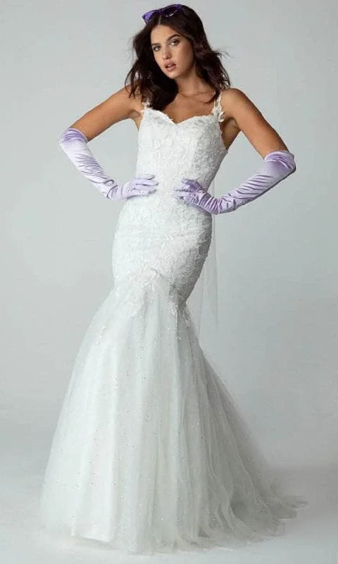 Chic Styles Cottagecore Rustic Charm Style Eureka Fashion 9957A - Sleeveless Sweetheart Neck Long Gown