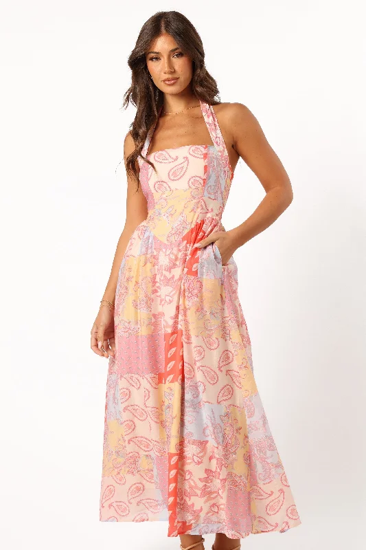 Latest Trends Feminine Charm Blaire Maxi Dress - Pink Multi