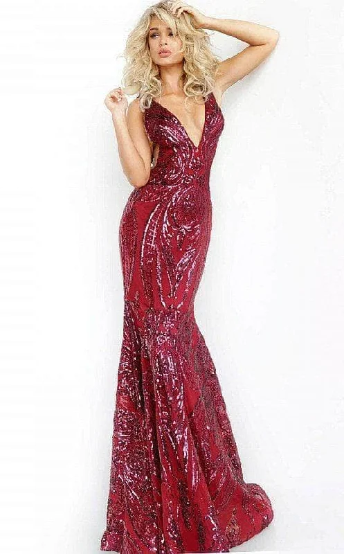 Stay Ahead In Style Cottagecore Rustic Charm Style Jovani - Sleeveless Sequin Evening Dress 3186SC