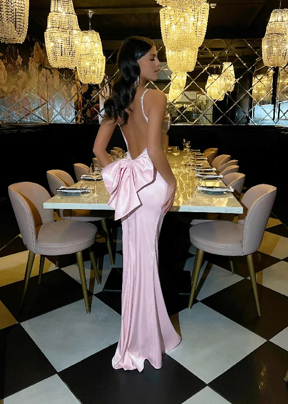 Fashion Forward Romantic Date - Night Ensemble Problematic Princess Bow Gown - Pink