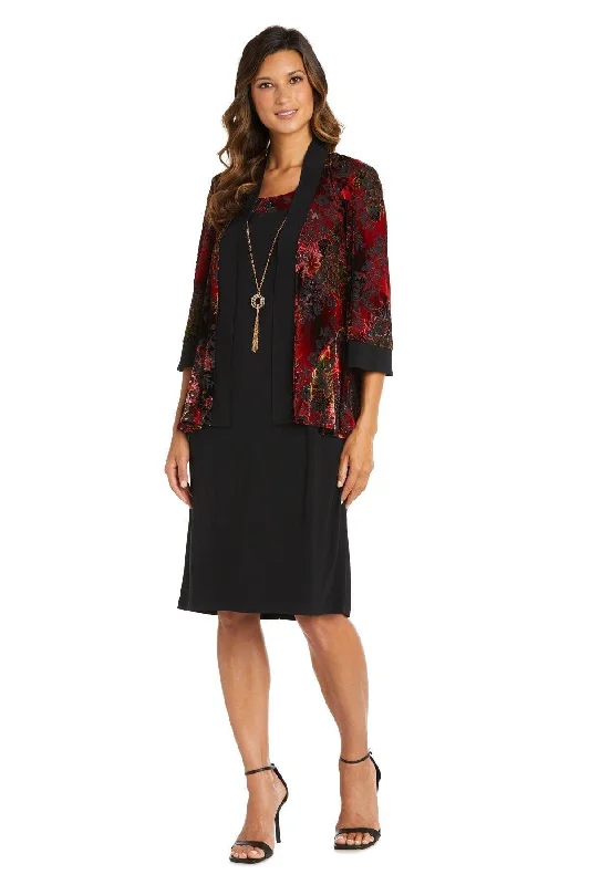 Seasonal Clearance Luxury Style R&M Richards 7679 Short Piece Velvet Jacket Dress Sale