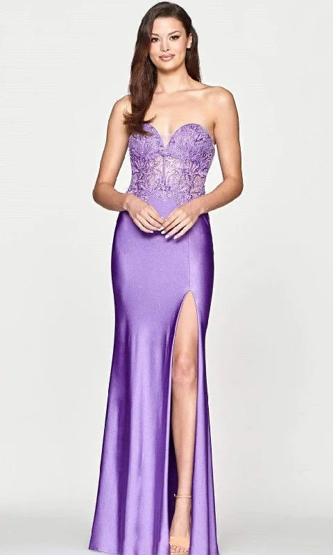 Special Offers Flash Sale Faviana - S10647 Strapless Satin Corseted Trumpet Dress