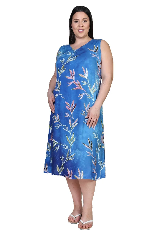 Limited Stock Boho - Chic Festival - Ready Style Plus Size La Cera Sleeveless V-Neck Dress