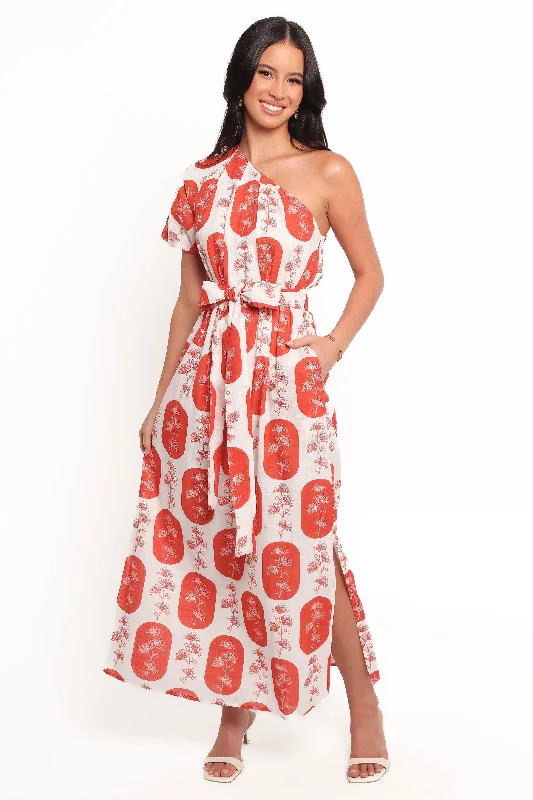 Trendy Looks On Sale Dreamy Draping Mary Maxi Dress - Red/White