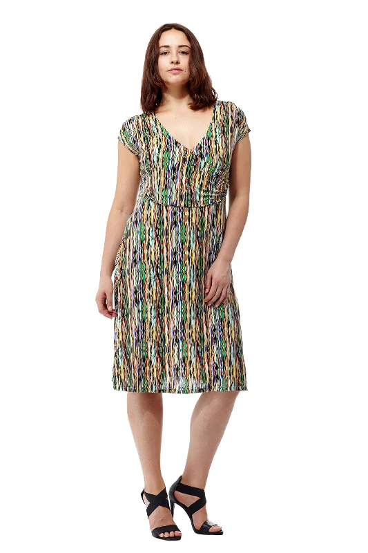 Cozy Chic Promotions Effortless Comfort La Cera Abstract Print Sleeveless Dress