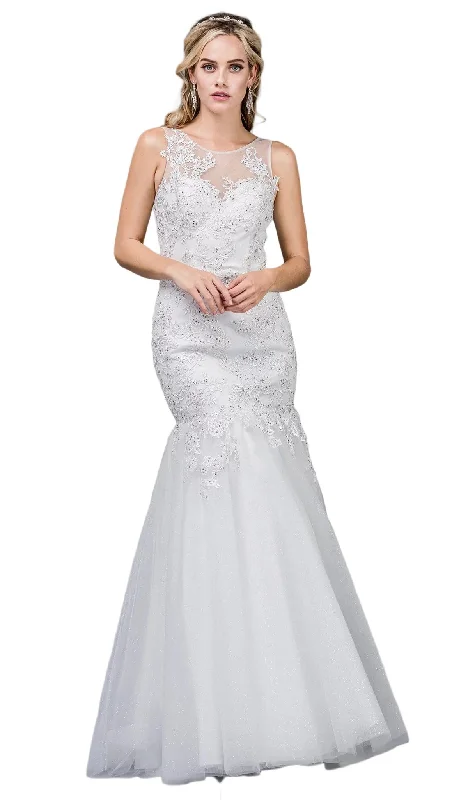 Shop Sales Feminine Elegant Dancing Queen Bridal - 76 Beaded Lace Trumpet Gown