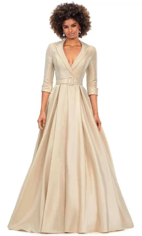 Exclusive Discounts Boho - Chic Festival - Ready Style Ashley Lauren 11326 - Satin V-Neck Ballgown