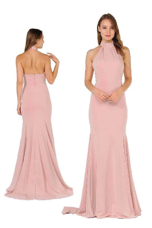 Huge Markdowns Casual Elegance Poly USA 8252 - High Neck Sleeveless Prom Dress