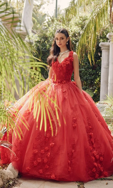 Latest Fashion Classic Timeless Elegant Style Juliet 1437R Red Ball Gown Quinceañera Dress