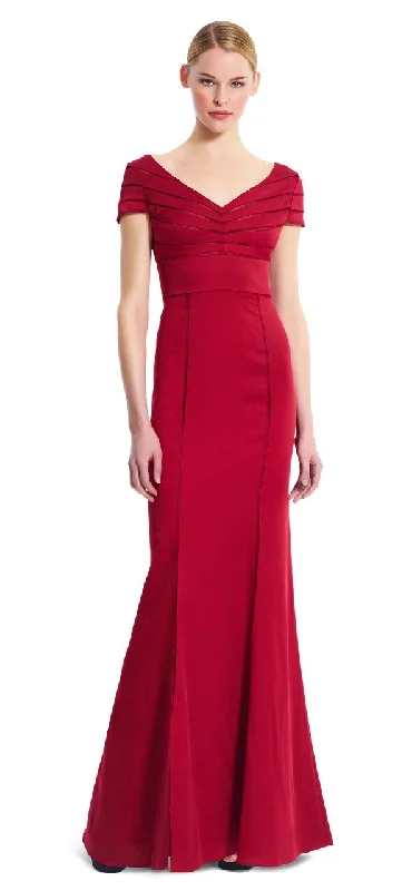 Classic Modern Offers Casual Elegance Adrianna Papell - 81909150 Satin Sheath Dress - 1 Pc Cranberry in Size 6 Available