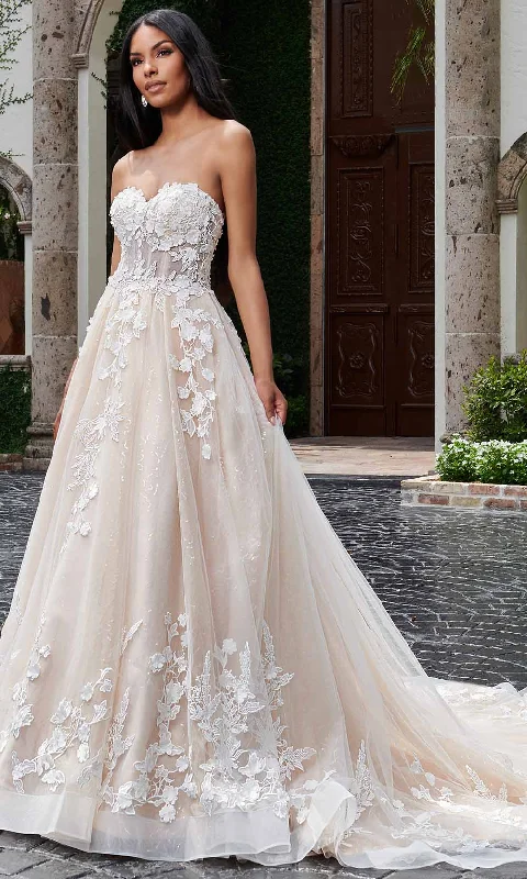 Budget-Friendly Fashion Feminine Elegance Rachel Allan Bridal RB3154 - Embellished Sweetheart Bridal Gown