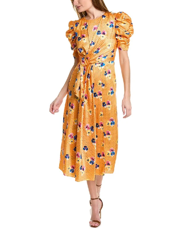 Seasonal Clearance Y2K Nostalgic Fashion Look Carolina Herrera Knot Midi Dress