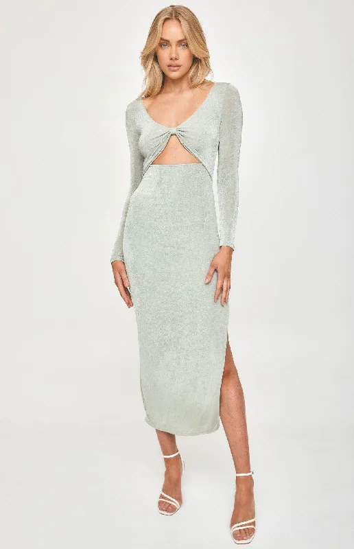 Ends Soon Luxury Style Cali Maxi Dress - Sage