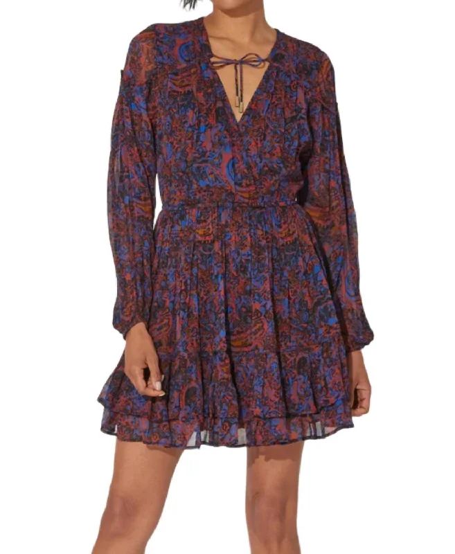 Shop The Hottest Deals Everyday Glamour Nisha Mini Dress In Retrograde Paisley