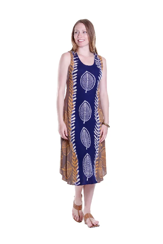 Contemporary Casual Deals Ethnic Cultural Event Wear La Cera Sleeveless V-Neck Dress