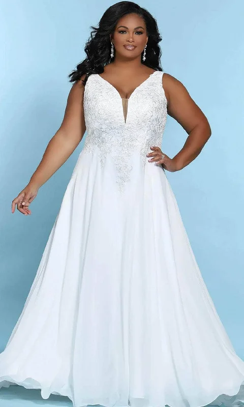 New Arrivals Seasonal Trend Sydney's Closet Bridal - SC5249 Sequin Embroidered A-Line Bridal Dress