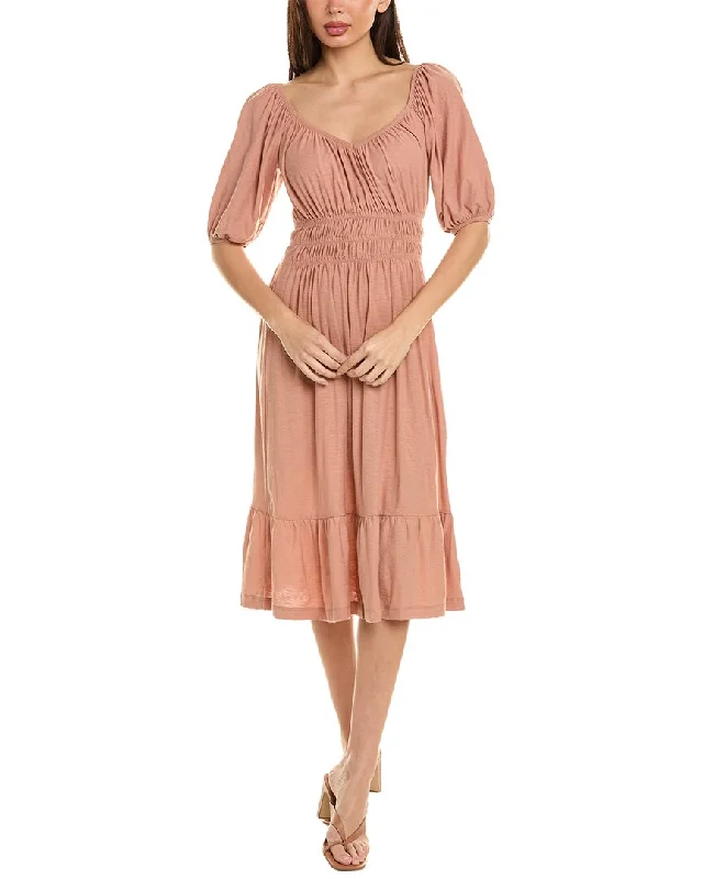 Limited Stock, Big Discounts Cottagecore Rustic Charm Style Nation LTD Fabia Shirred Midi Dress