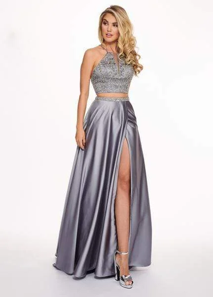 Limited Time Special Offer Lightweight Fabric Rachel Allan - 6497 Beaded Ornate Two-Piece Satin Gown