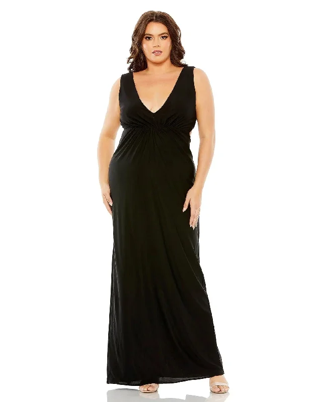 High-End Style Discounts Luxury Comfort Mac Duggal 68536 Fabulouss Long Sleeveless Plus Size Formal Dress