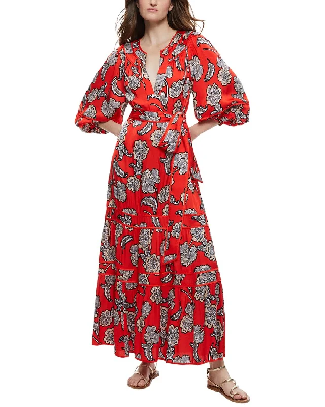 Exclusive Sale Vintage Retro Party Wear alice + olivia Lyla Blouson Tunic Midi Dress