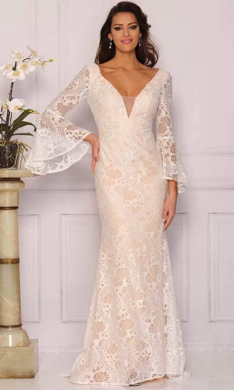 Avant-Garde Style Promotions Romantic Detailing Dave & Johnny Bridal A10486 - Laced Long Sleeved Bridal Gown