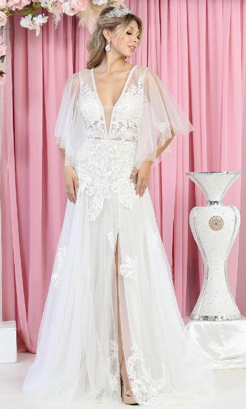 Best Sellers Bohemian Vibe May Queen RQ7922 - Sheer Embroidered Bridal Gown