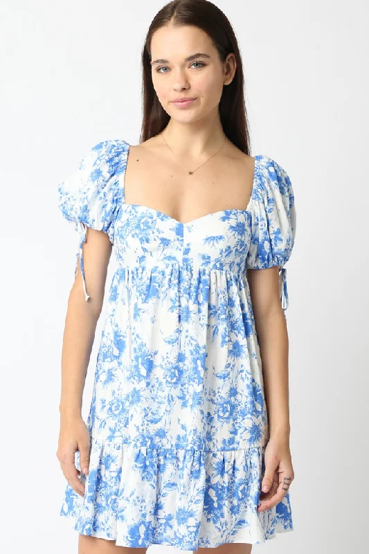 Special Offers, Don't Miss Minimalist Chic Iris Floral Babydoll Dress