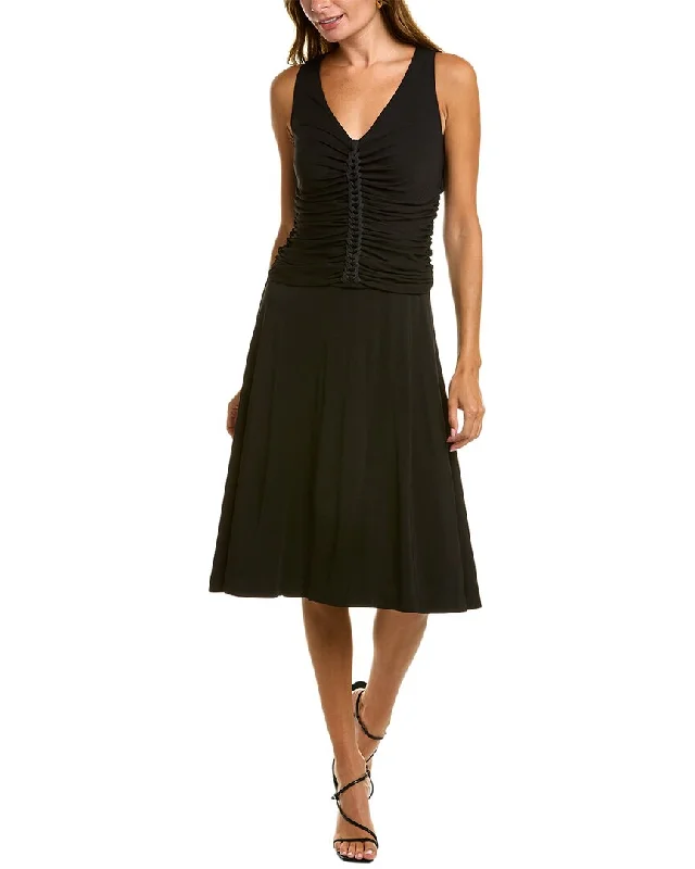 On-Trend Fashion Offers Bold Silhouette Donna Karan Braided Midi Dress