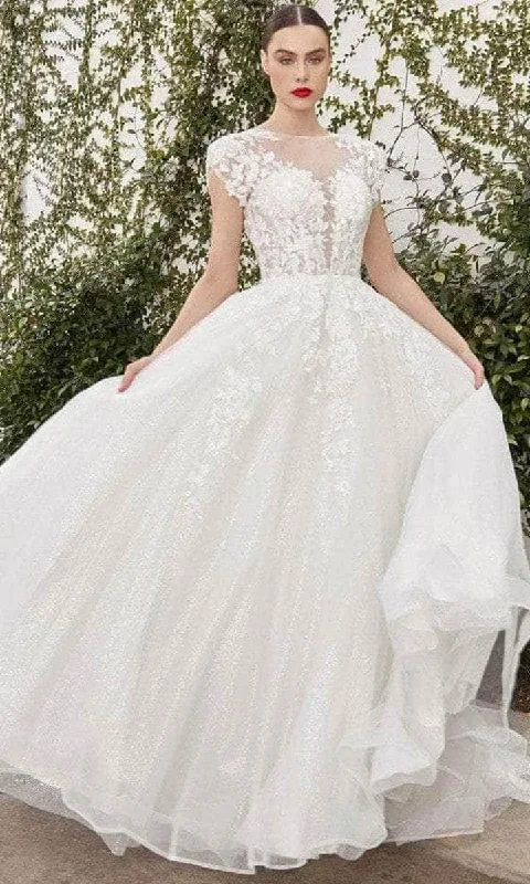 Trendy Women'S Wear Collection Luxury Comfort Andrea and Leo - Bateau A-Line Bridal Dress A1082W