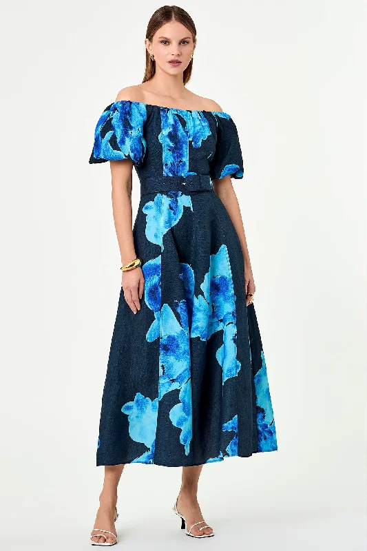 Vintage Style Deals Classic Charm Santha Dress - Thalia Floral Navy