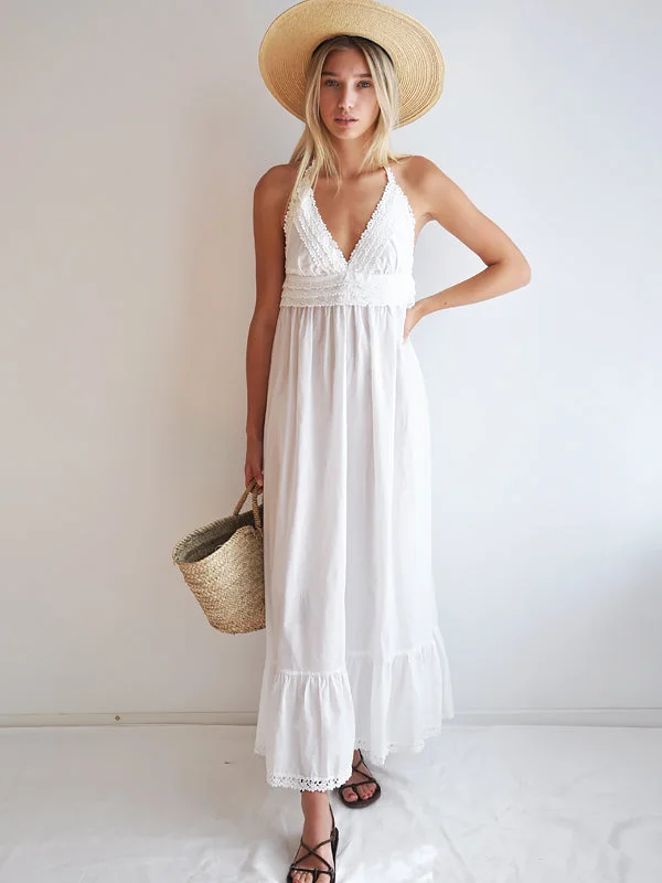 Fashionista Favorites Chic Allure Crochet Lawn Maxi Dress