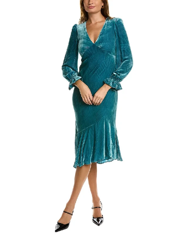 Playful Fashion Offers Today Only Diane von Furstenberg Manal Two Silk-Blend Midi Dress