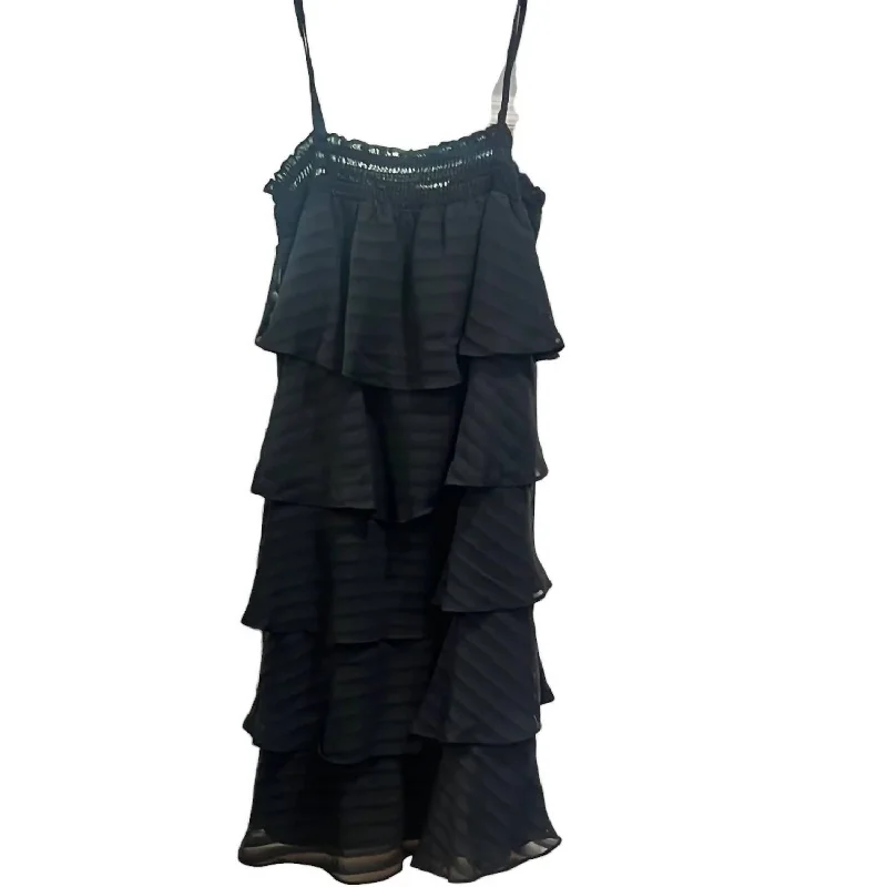 Latest Fashion Romantic Detailing Fits So Perfectly Mini Dress In Black