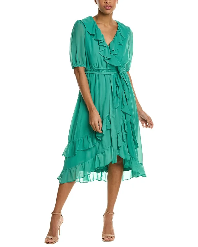 Seasonal Fashion Elegant Attire MAISON TARA Chiffon Midi Dress