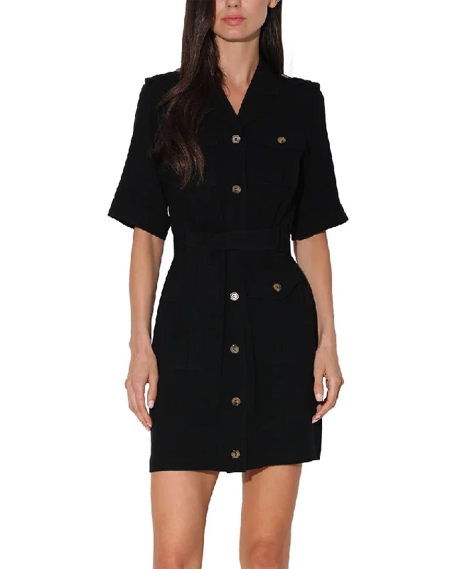 Polished Style Deals Romantic Date - Night Ensemble Walter Baker Kate Linen-Blend Mini Dress