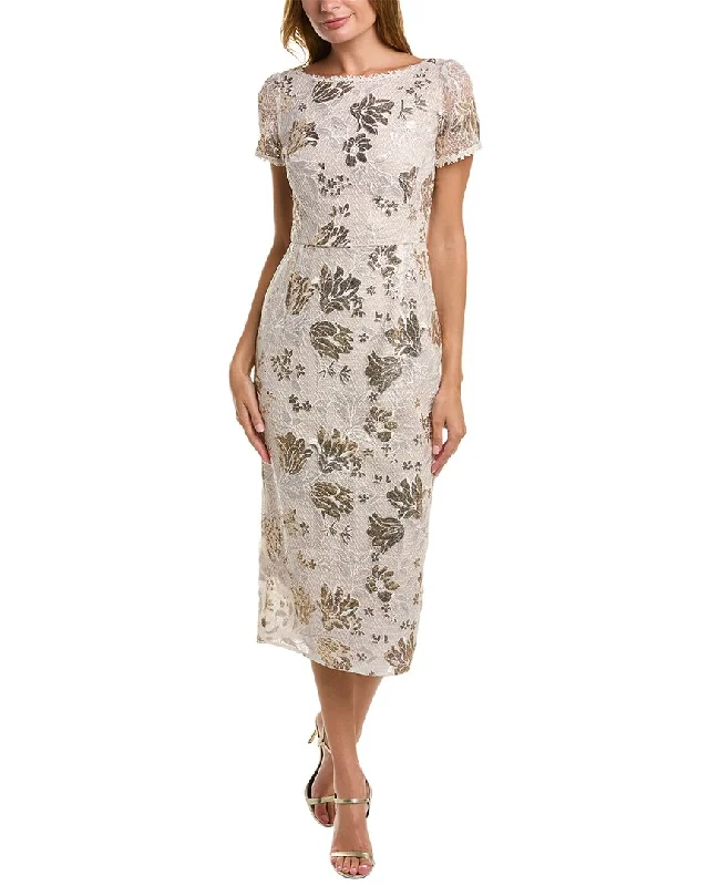 Stylish Looks Minimalist Office - Ready Style Marchesa Notte Embroidered Midi Dress