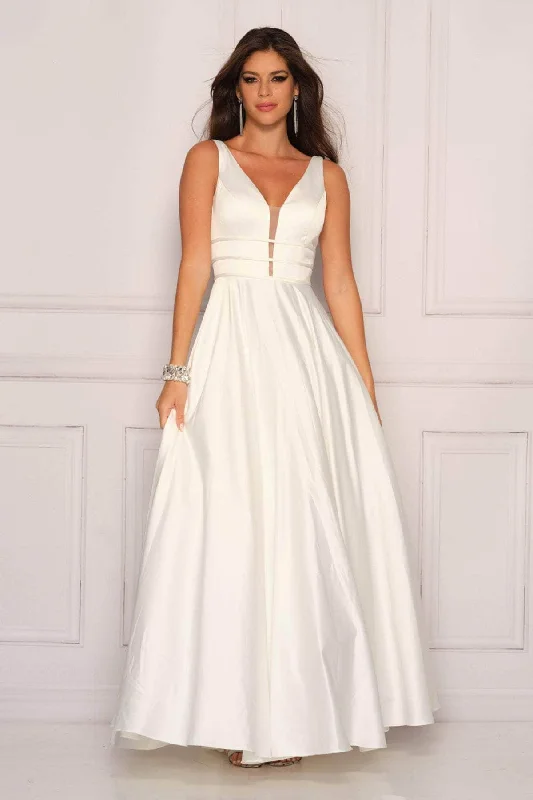 Step Ahead, Lead The Trend Save on Classic Elegant Styles Dave & Johnny 10971 - Sleeveless A-Line Bridal Gown