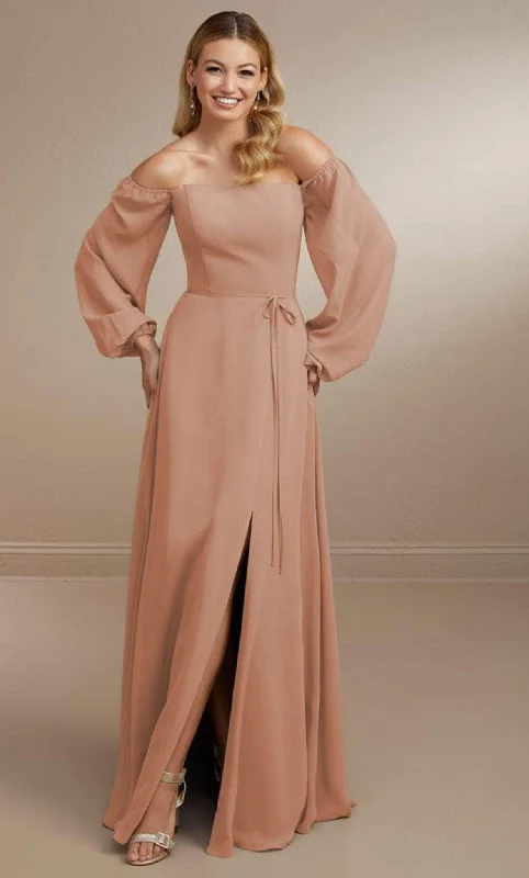 Sophisticated Fashion Classic Timeless Elegant Style Christina Wu Celebration 22175 - Long Sleeve Chiffon Prom Dress