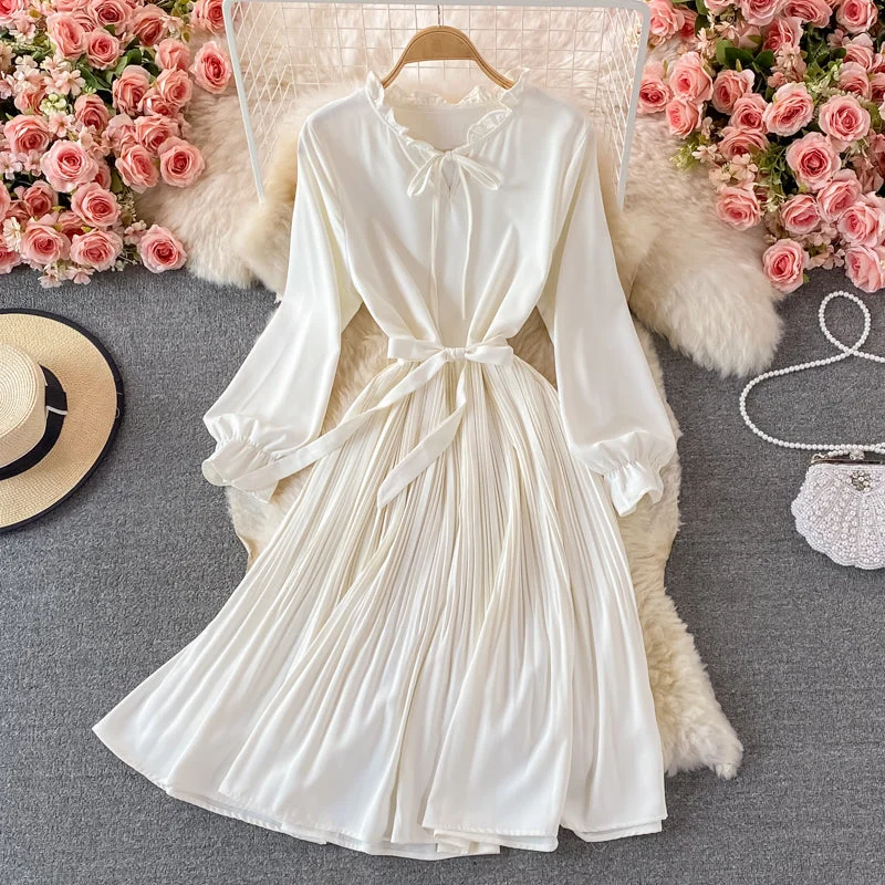 Trend Leading Collection Bohemian Vibe Cute A Line Short Dress Long Sleeve Fashion Dress  10806