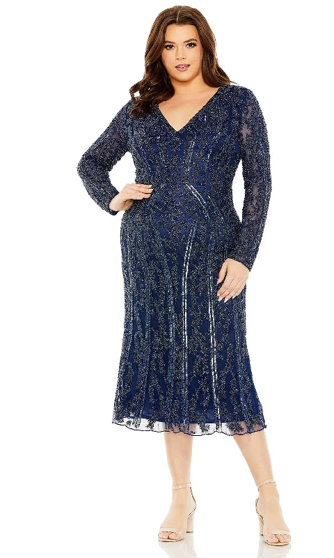 Chic And Edgy Effortless Comfort Mac Duggal 5938 - Long Sleeve Sheath Evening Dress