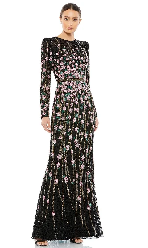 Exclusive Deals Online Effortless Sophistication Mac Duggal 5492 - Fitted Bodice Long Sleeve Dress