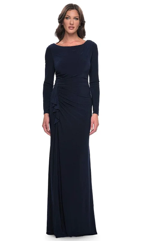 Sophisticated Style Offers Hollywood Glam Award - Show Style La Femme 30881 - Long Sleeve Sheath Evening Dress