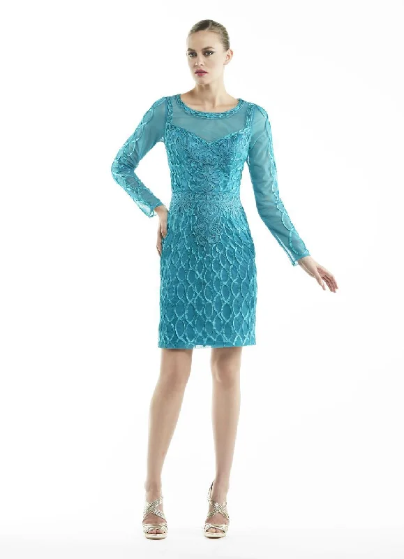 Dive Into Trendy Styles Sophisticated Cut Sue Wong - Long Sleeve Illusion Embroidered Dress N5412SC